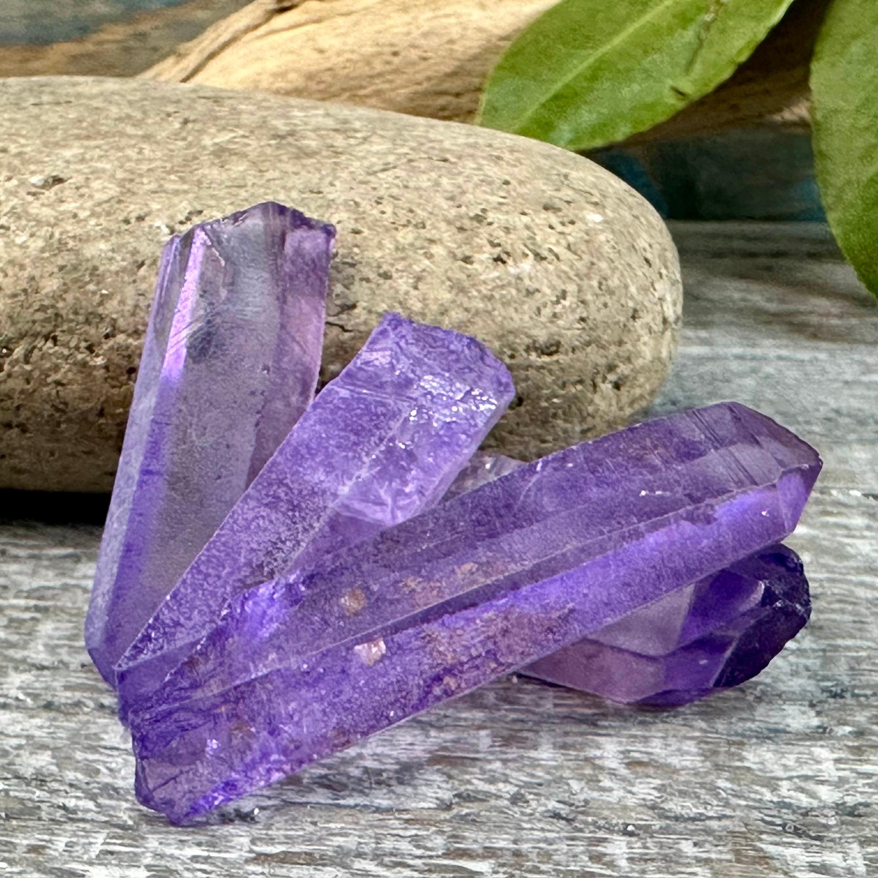 Purple Aura Quartz wands