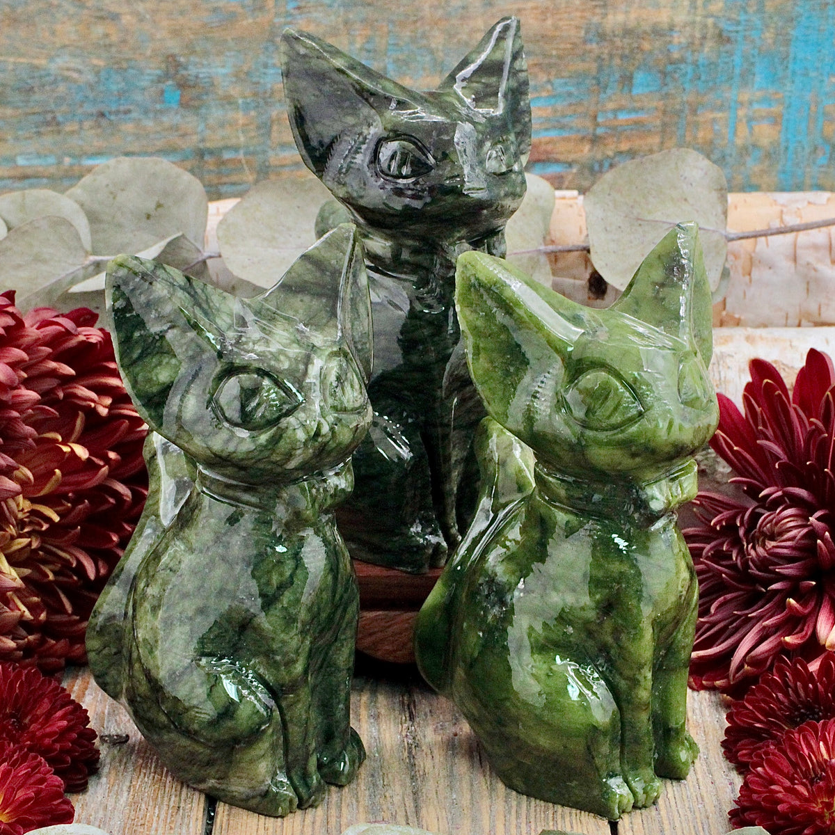 Nephrite Jade Cat JiJi