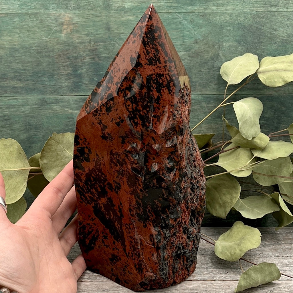 Large Mahogany Obsidian Power Point hand