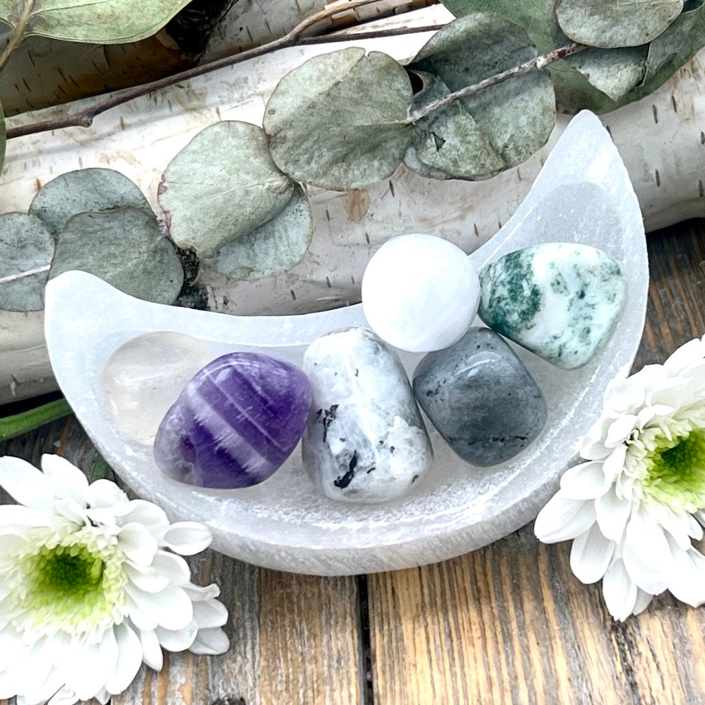 New Beginnings Crystal Moon Bowl Set
