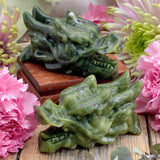 Nephrite Jade Dragon Head