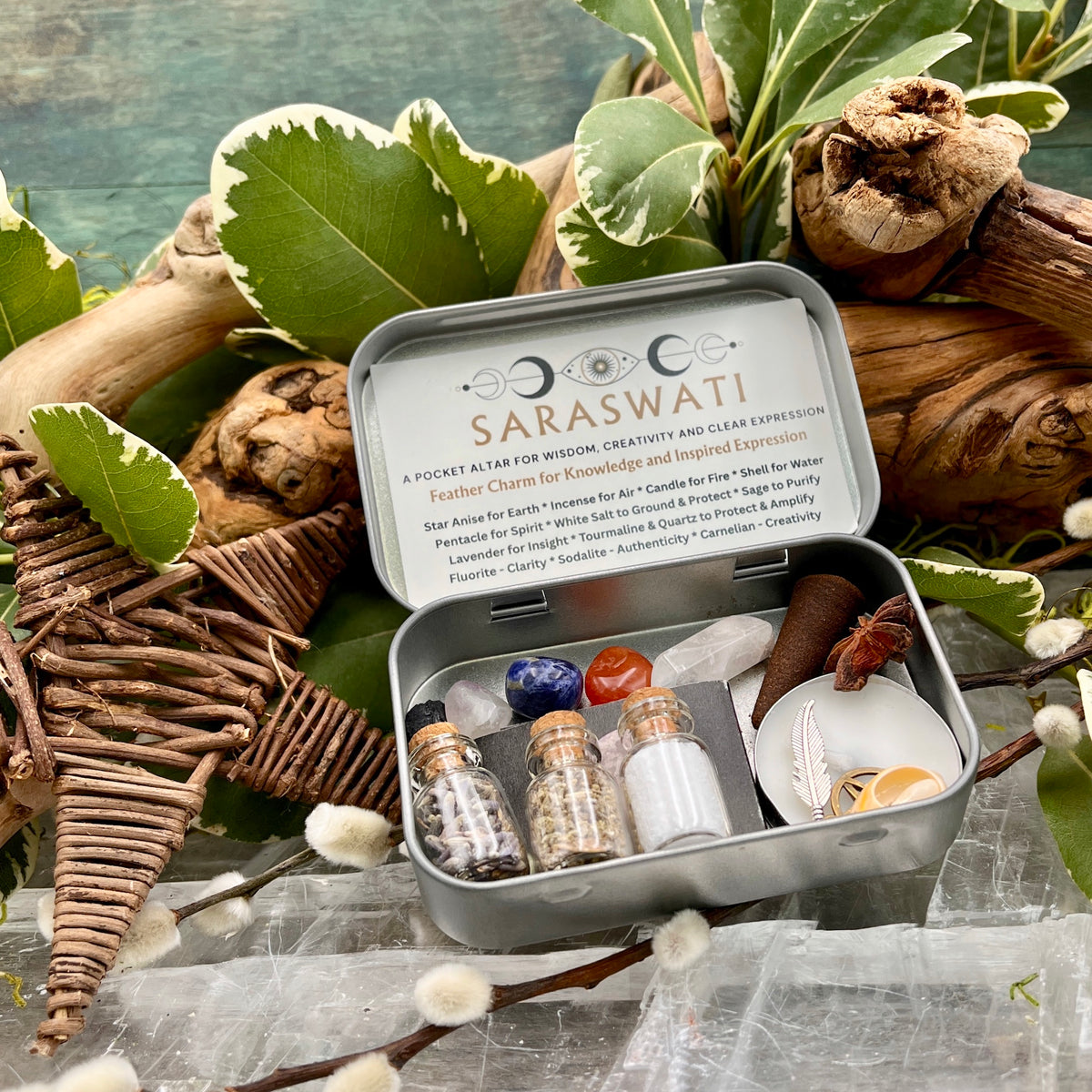 Saraswati Goddess Altar Tin