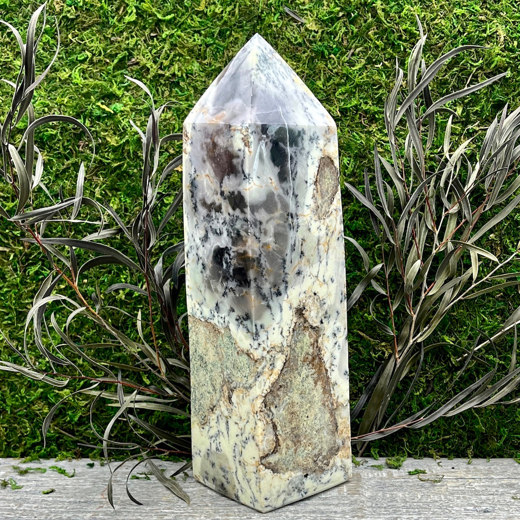 Dendritic Agate Obelisk Showpiece