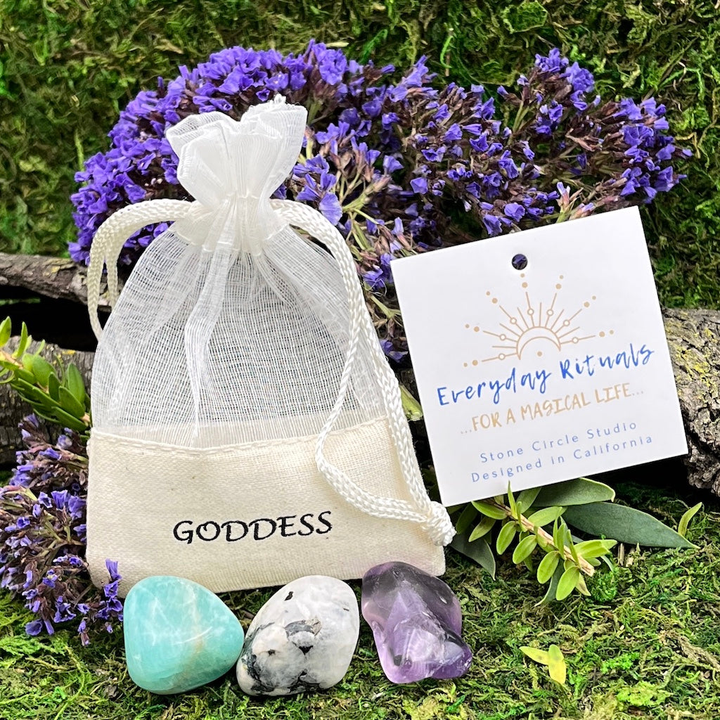 Goddess Tumbled Stone Trio Pocket Rocks