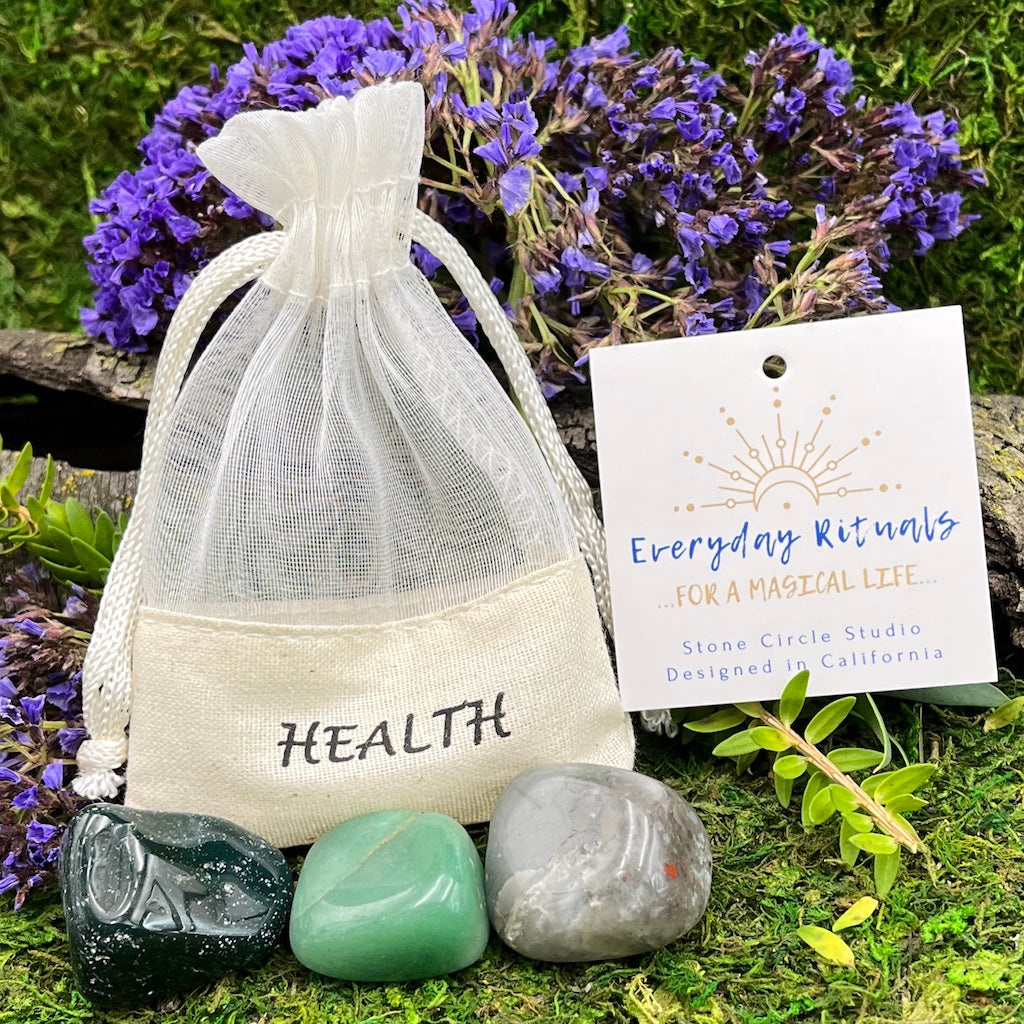 Health Pocket Rock Tumbled Stone Trio