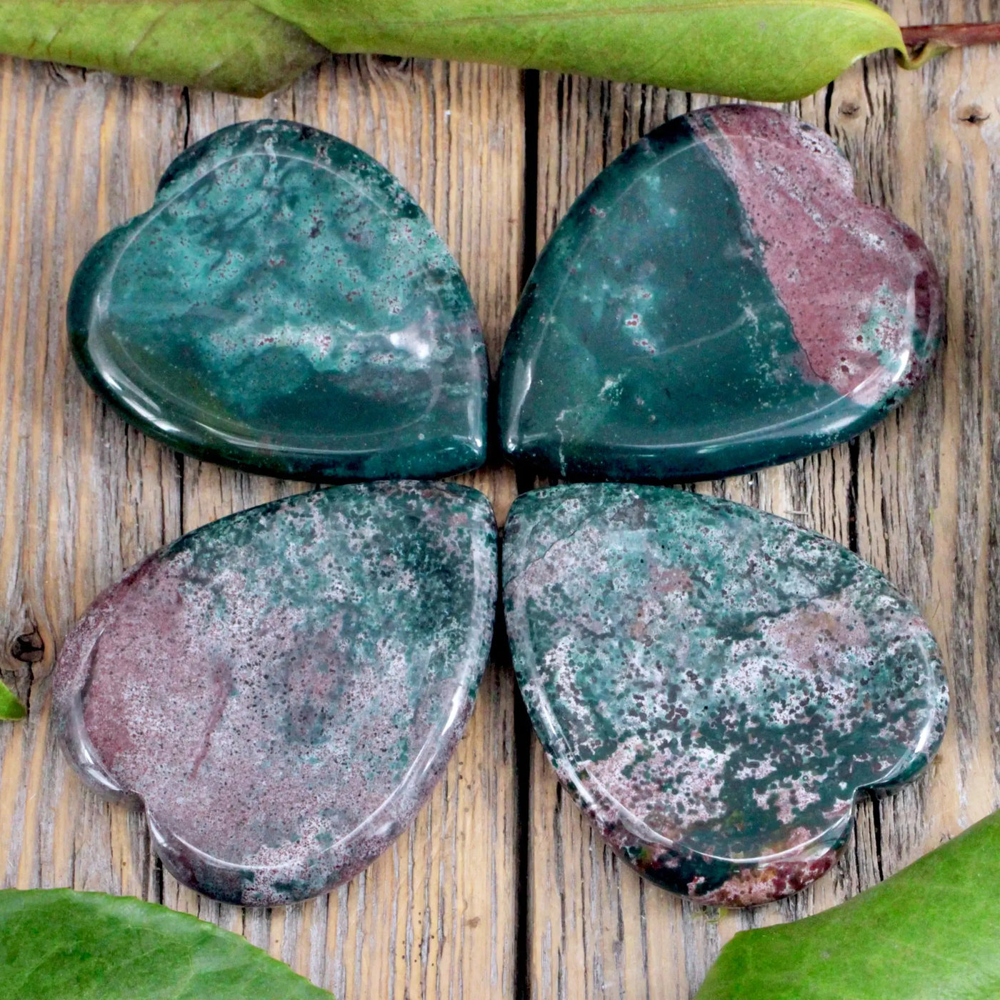 Fancy Jasper Heart-Shaped Worry Stone