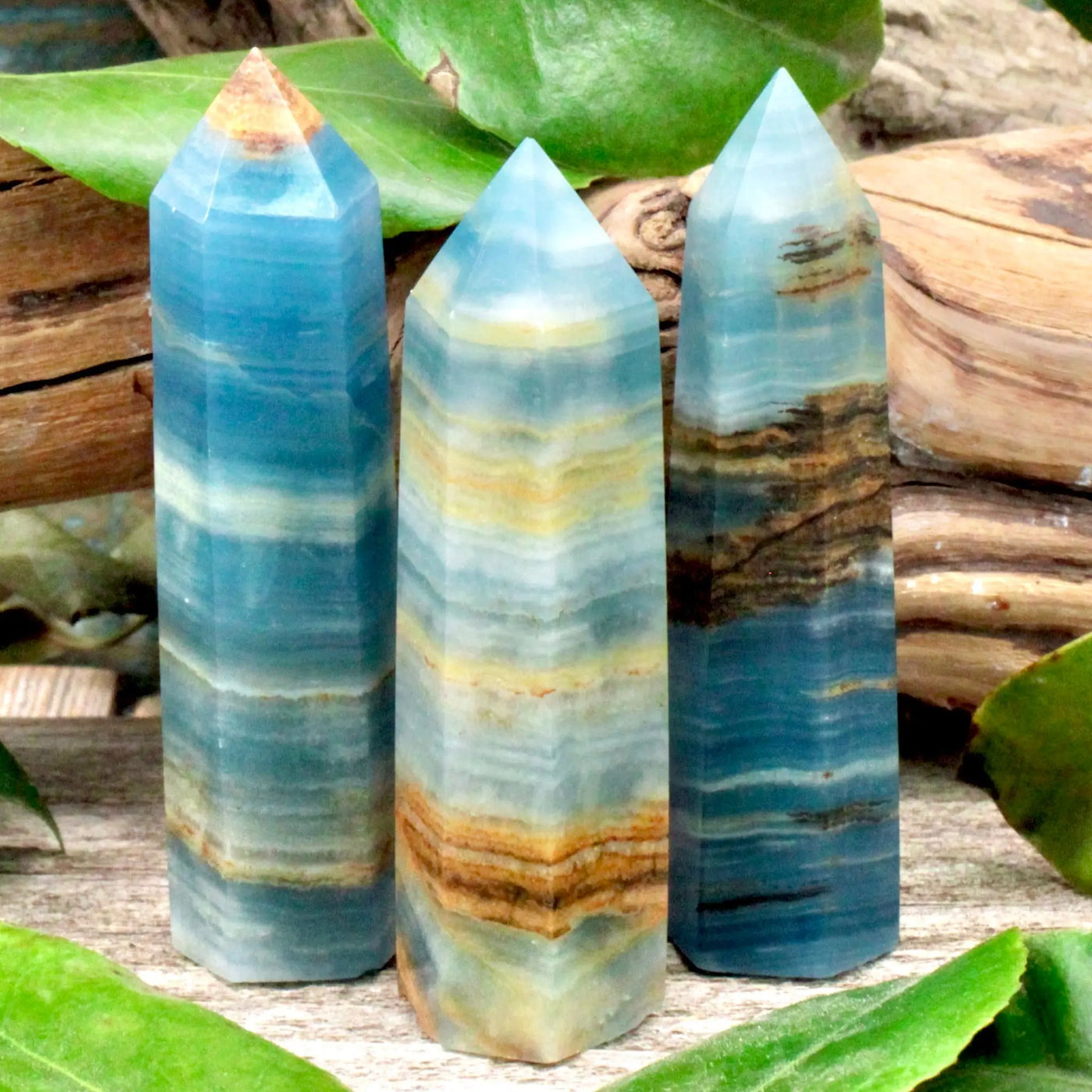 Blue Banded Calcite Tower