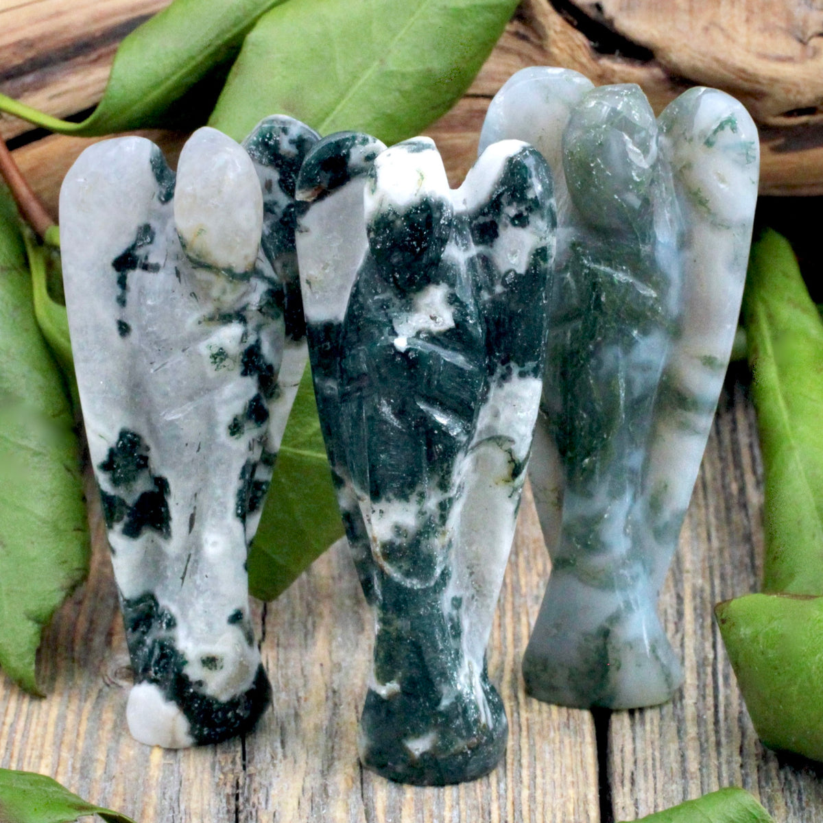 Moss Agate Angel - 3"