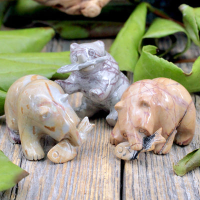 Picasso Jasper Bear with Fish