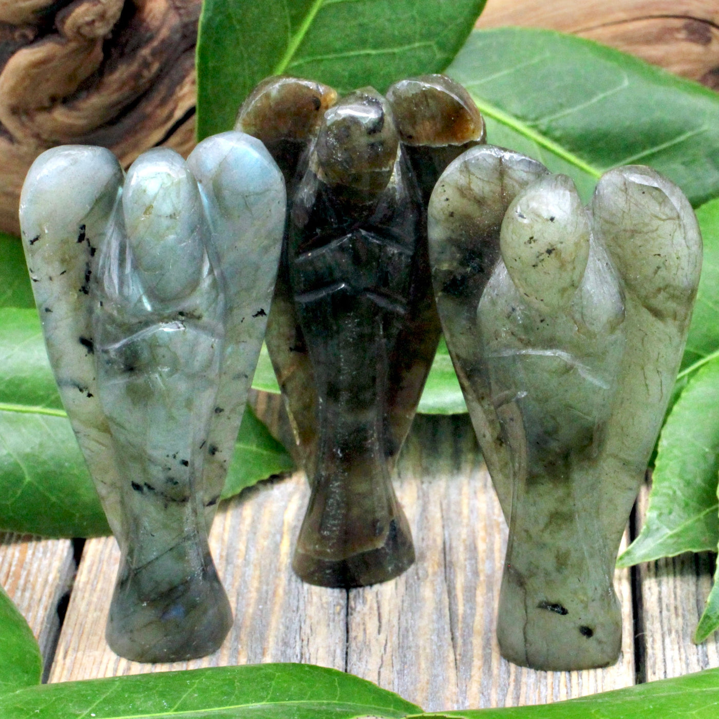 Labradorite Angel Carving