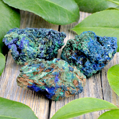 Azurite with Malachite Rough Chunk