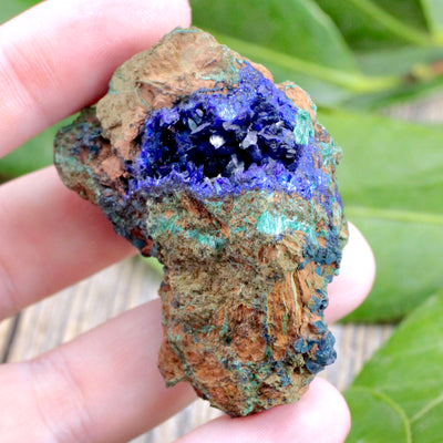 Azurite with Malachite Rough Chunk