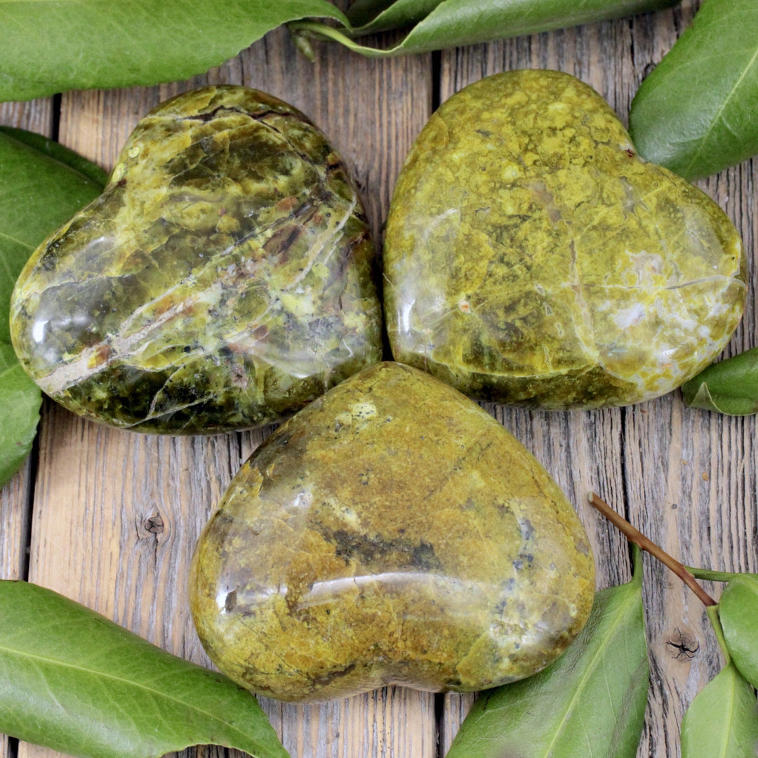 Green Opal Heart