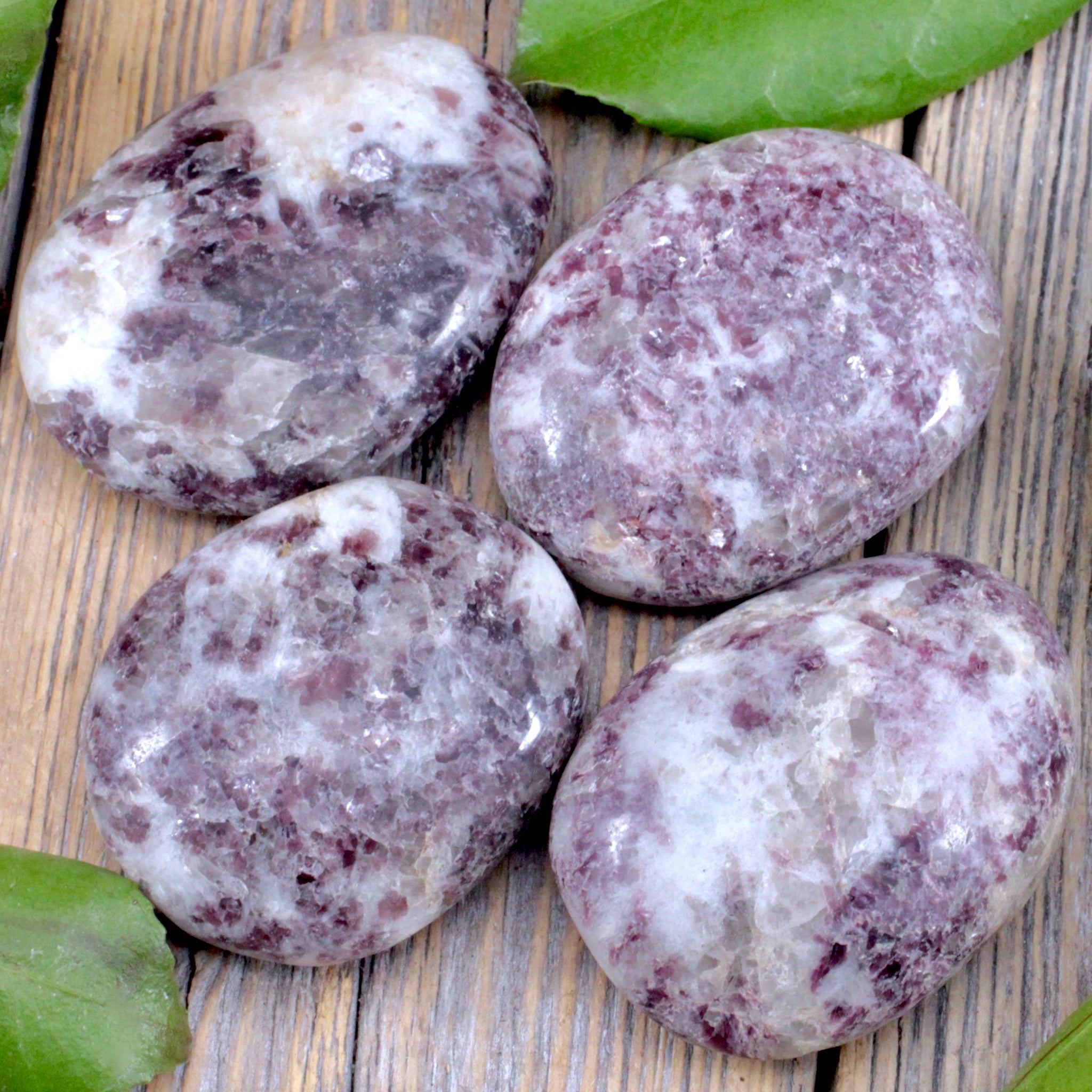 Pietra Di Lepidolite Palm Stone – Liscio E Tattile – Cristallo Per La Calma E La Concentrazione - 3