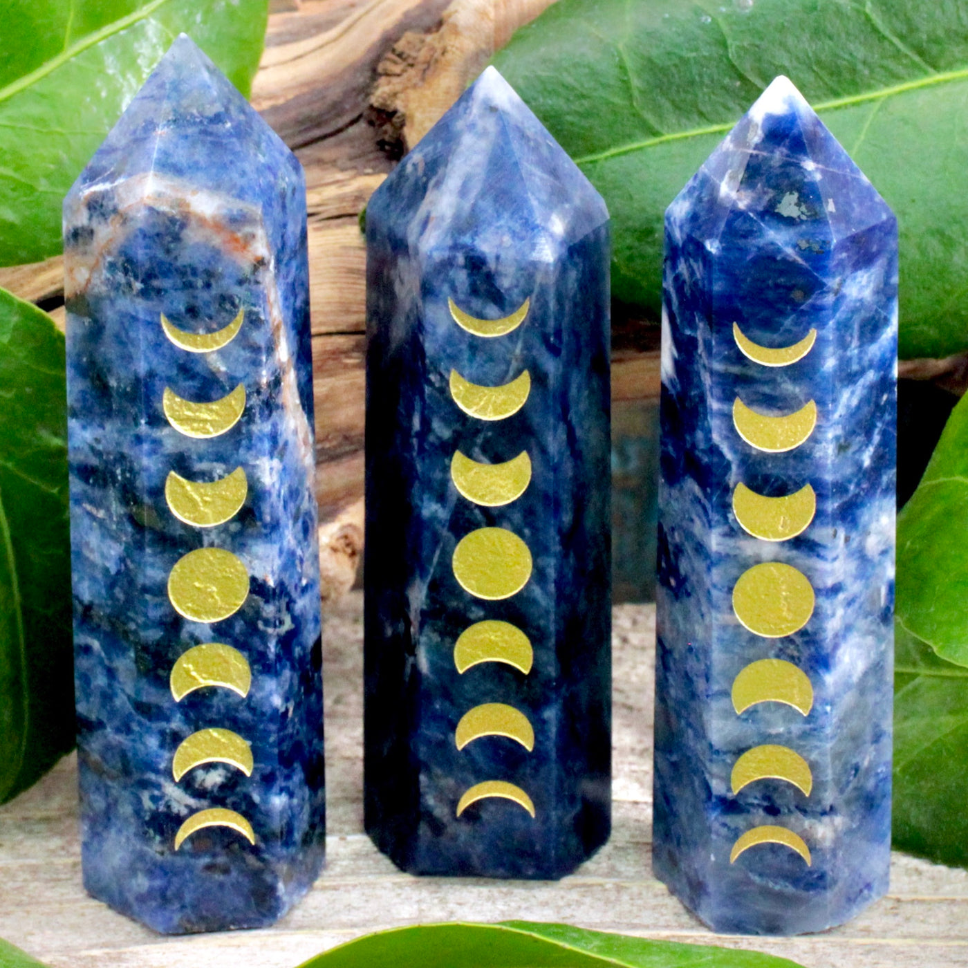 Sodalite Tower with Moon Phases