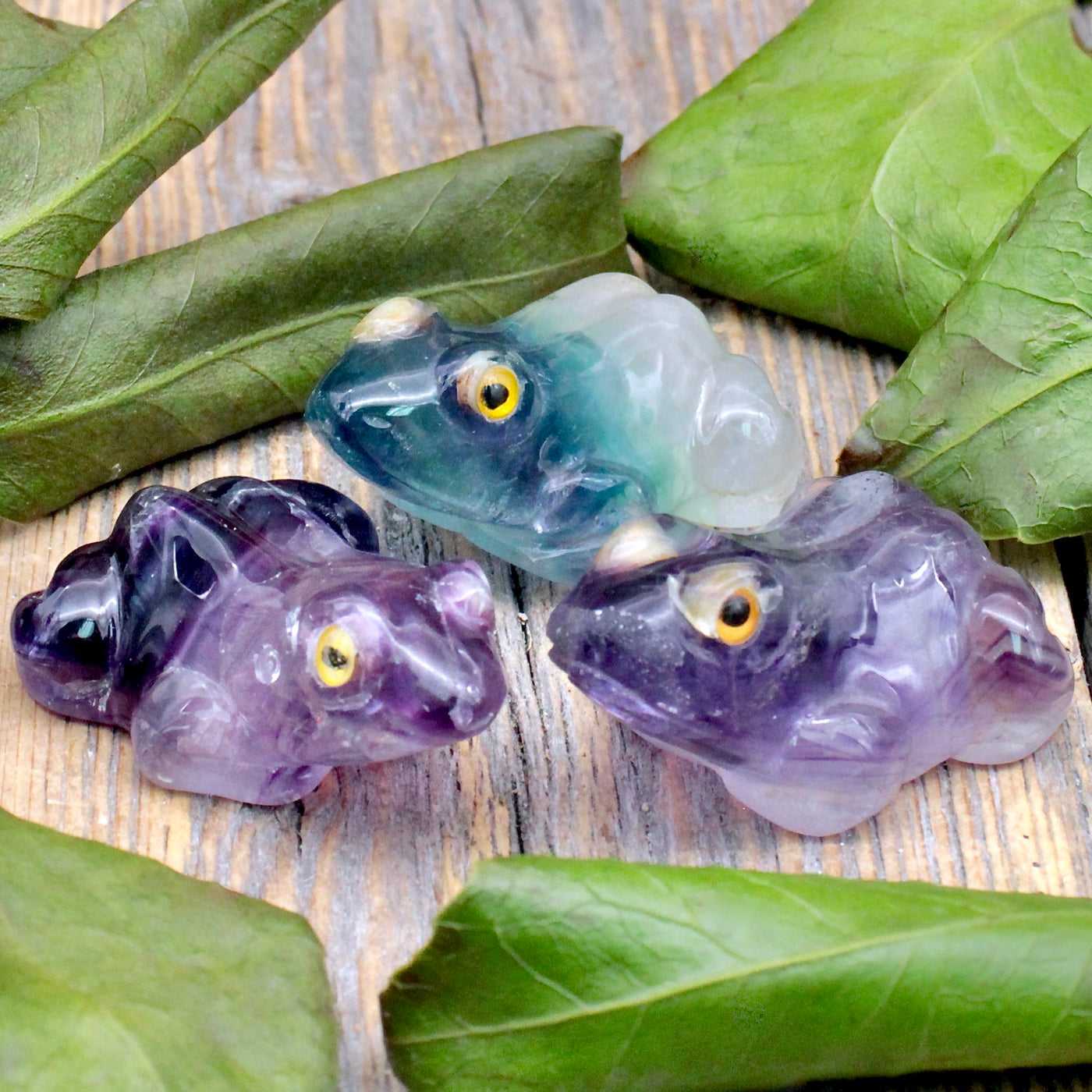 Fluorite Frog Carving