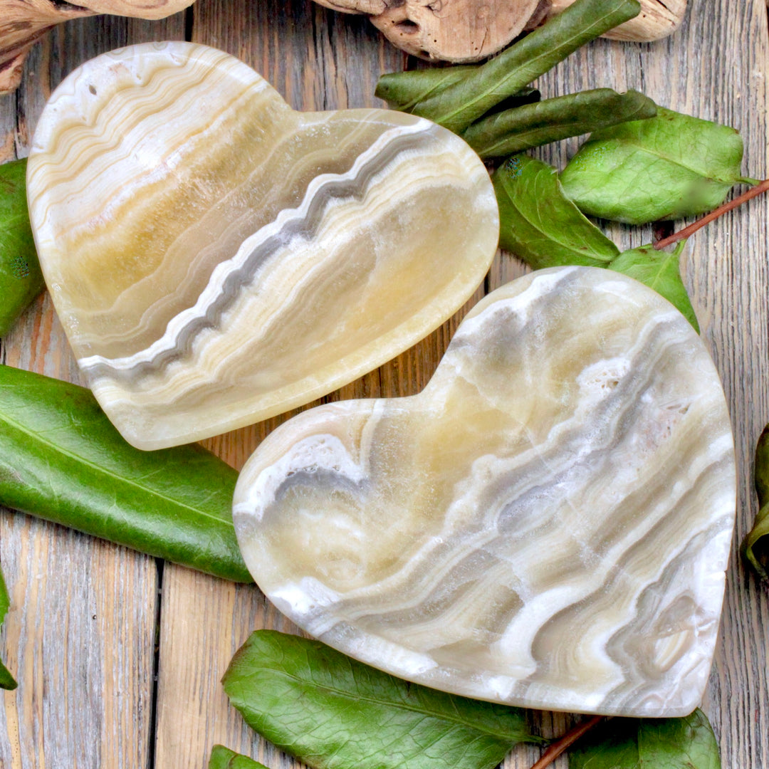 Zebra Onyx Heart bowls Zebra Onyx Heart bowls