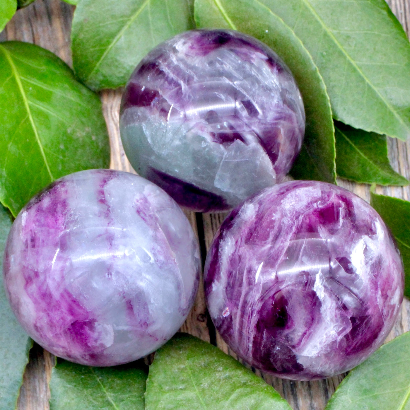 Watermelon Fluorite Sphere