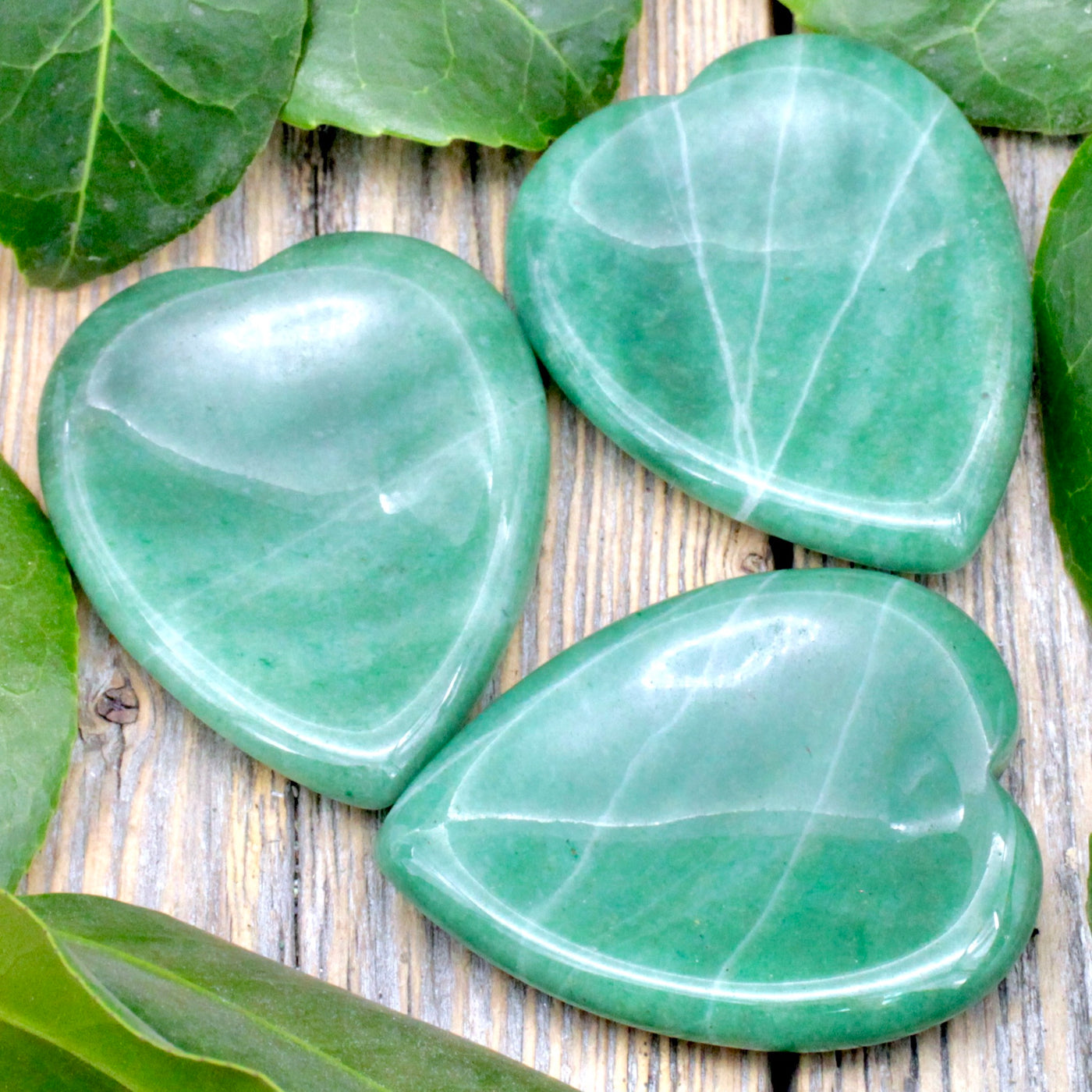 Green Aventurine Heart-Shaped Worry Stone