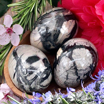 Silver Leaf Jasper Egg