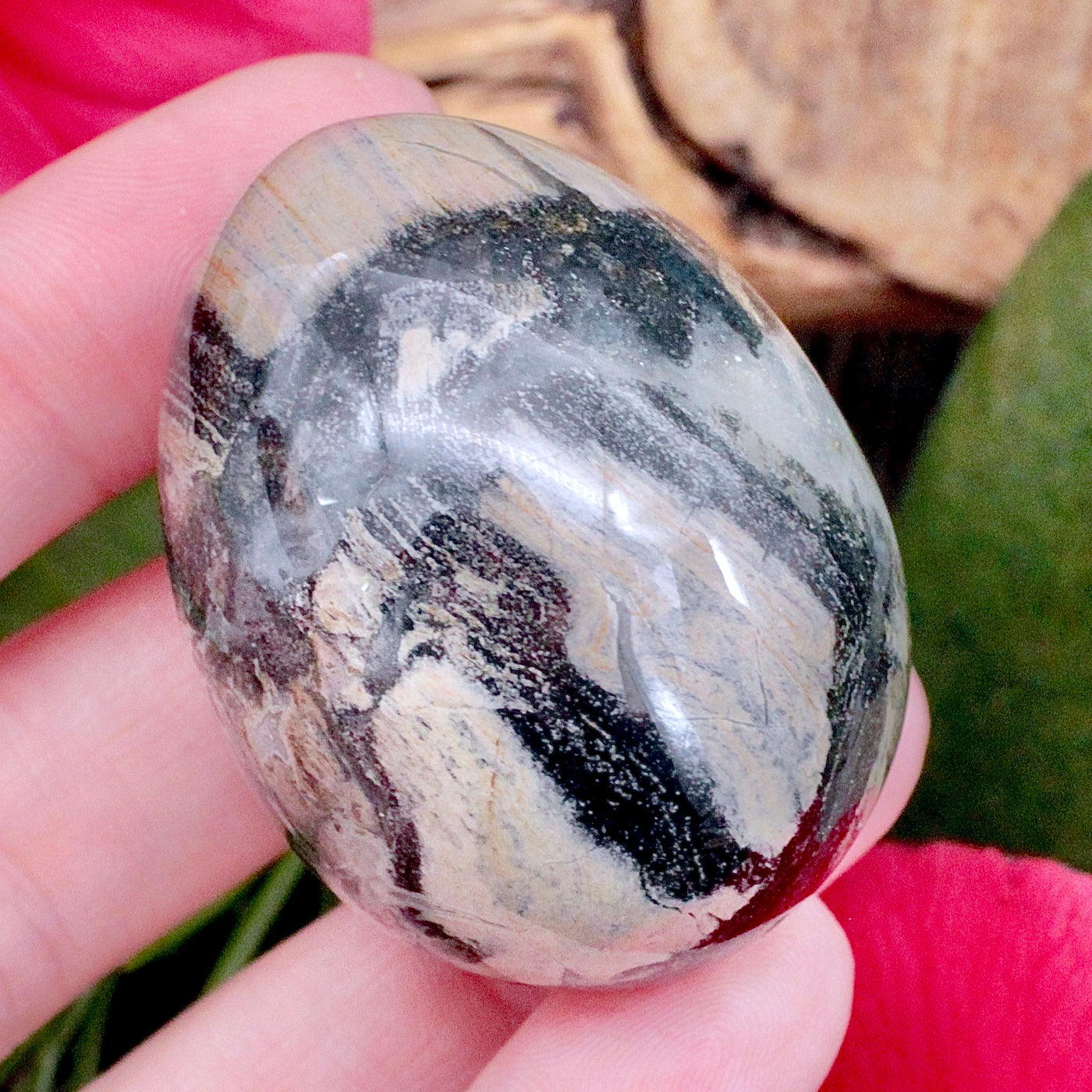 Silver Leaf Jasper Egg