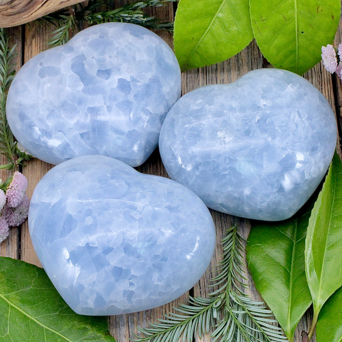 Blue Calcite Heart