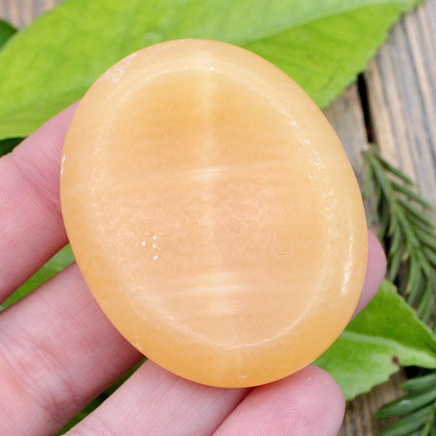 Orange Calcite Worry Stone