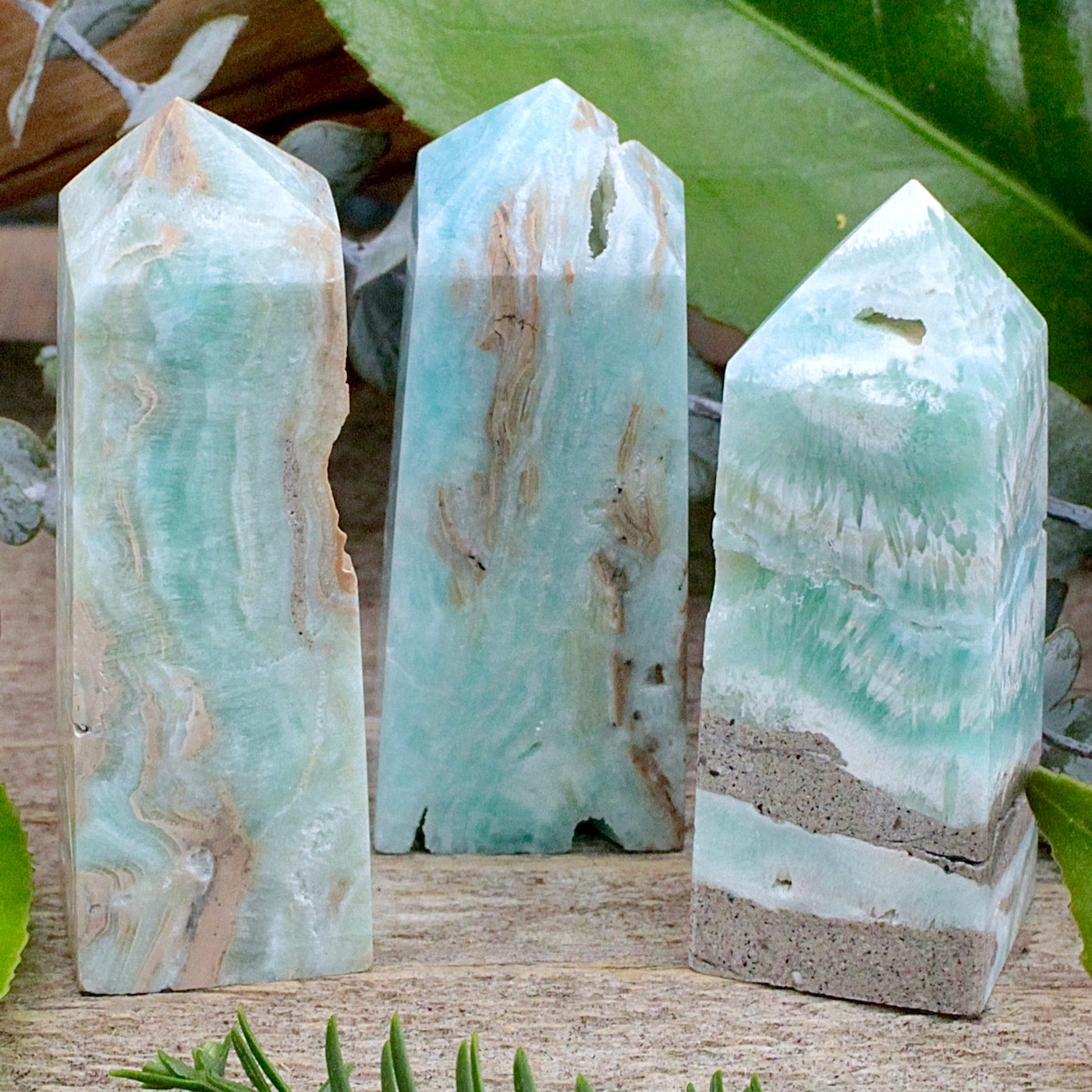 Caribbean Calcite Obelisk - Small