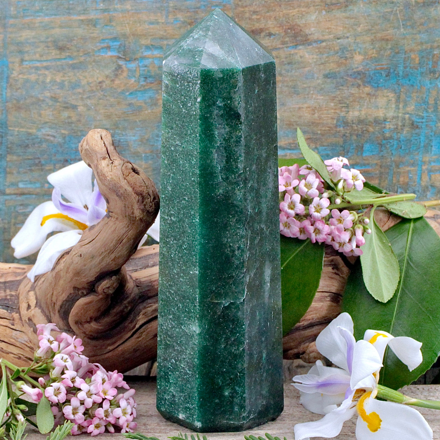 Dark Green Aventurine Tower