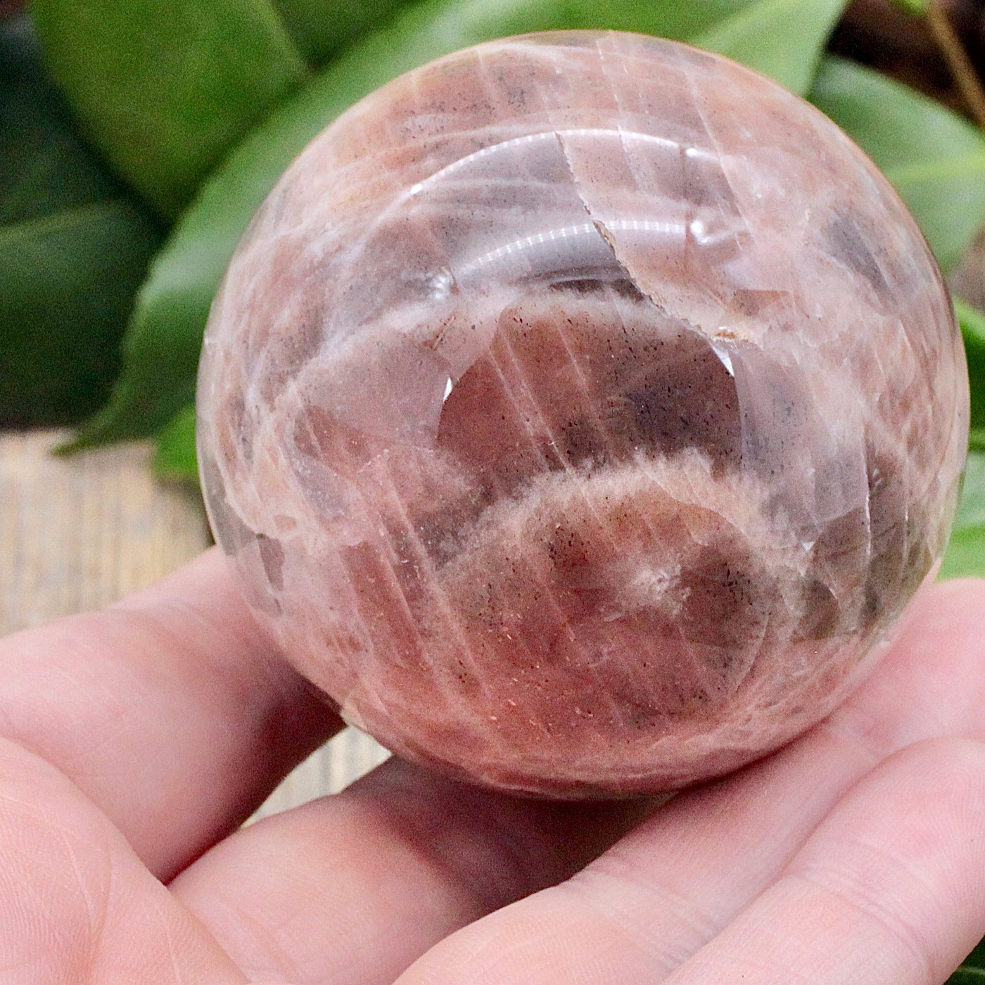 Peach Moonstone Sphere