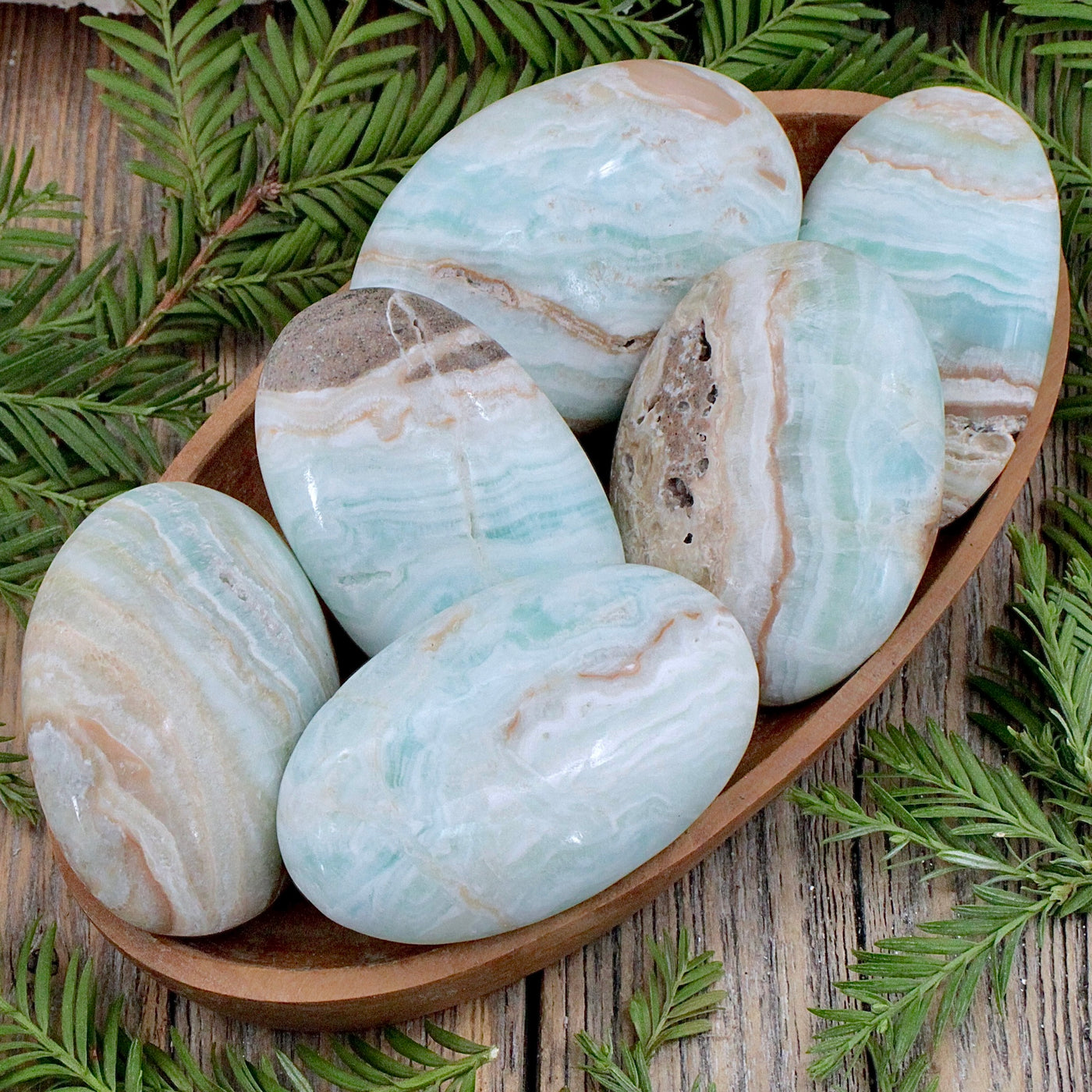 Caribbean Calcite Palm Stone