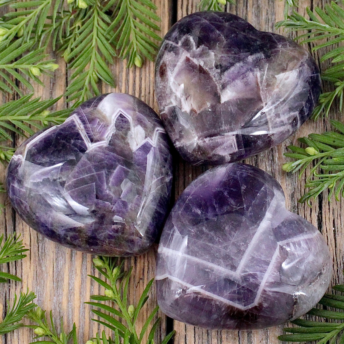 Chevron Amethyst Heart