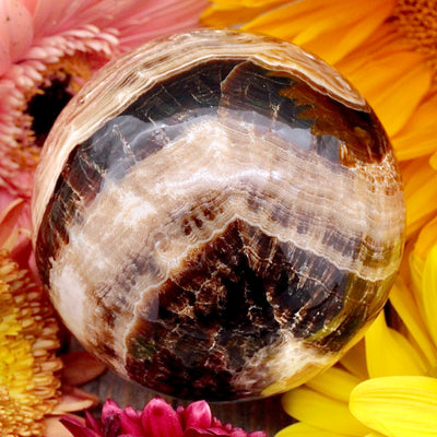 Chocolate Calcite Sphere