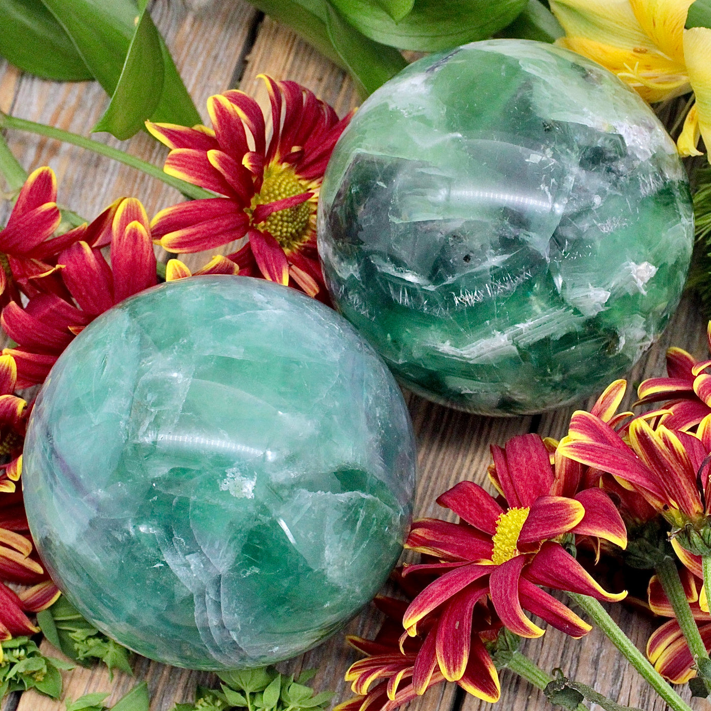 Green Fluorite Sphere