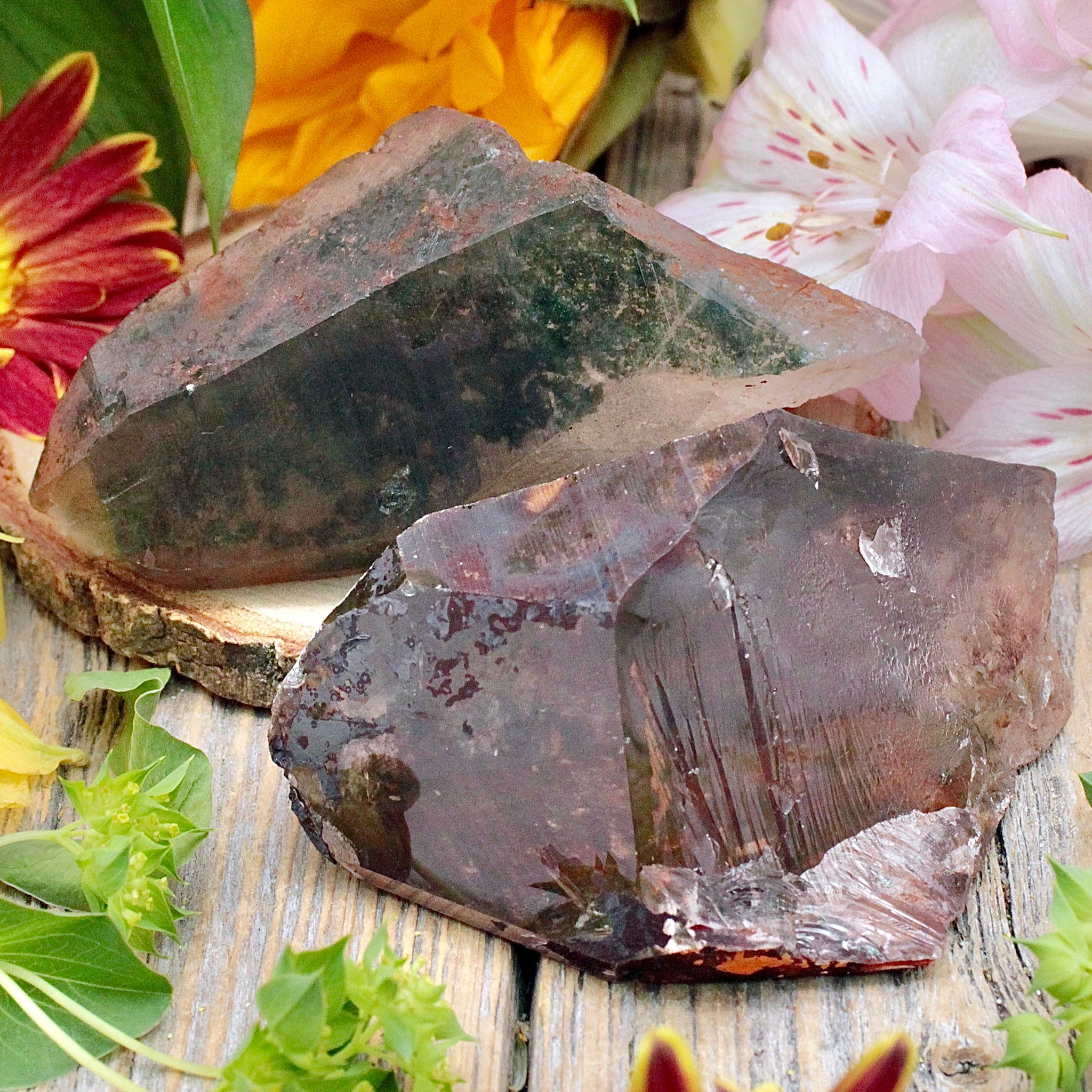 Iron Rusted Quartz Iron Coated Quartz Cluster – RockMama.com