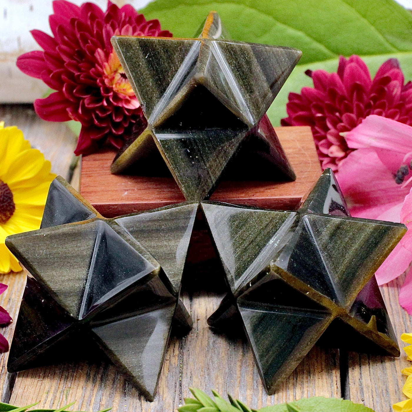 Golden Sheen Obsidian Merkaba