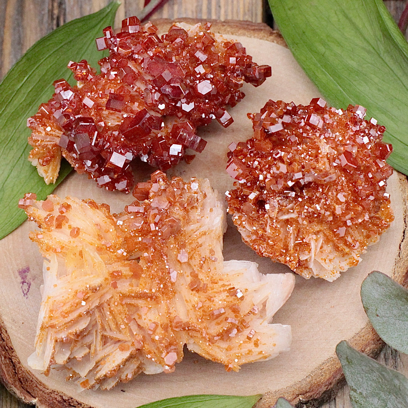 Vanadinite on Baryte Specimen C