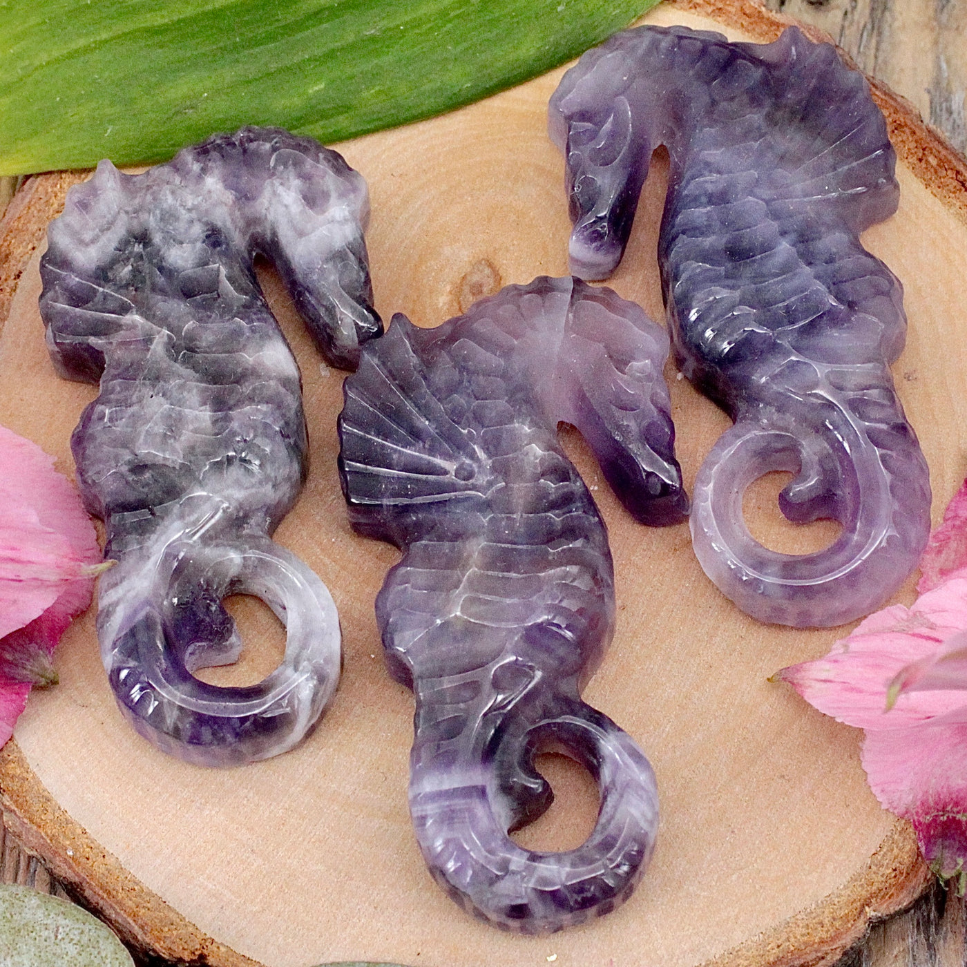 Amethyst Seahorse Carving