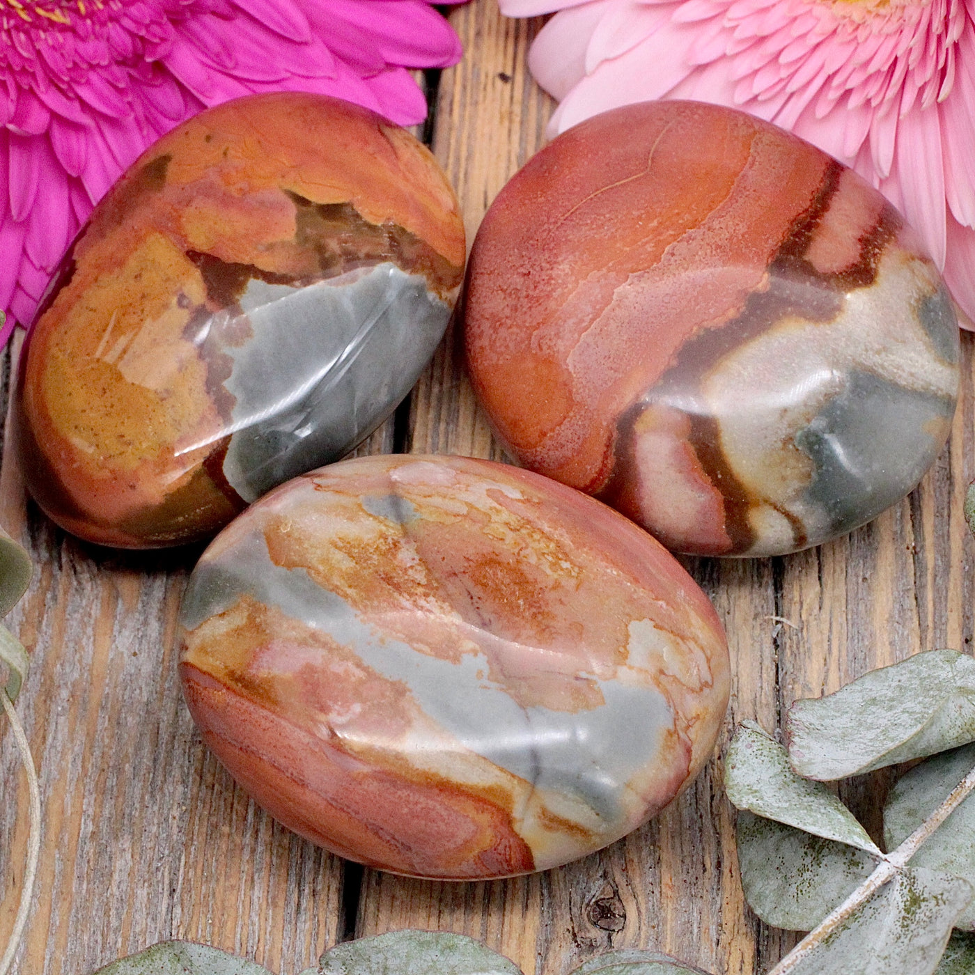 Polychrome Jasper Palm Stone