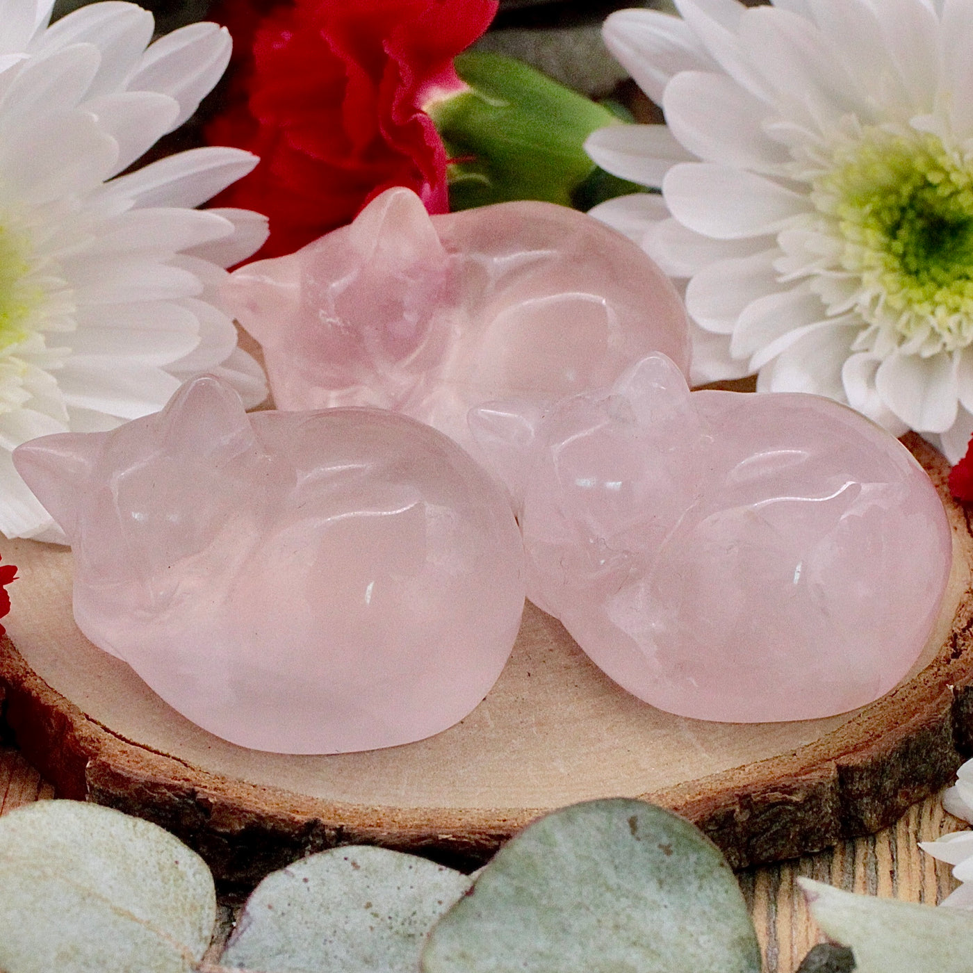 Rose Quartz Sleeping Cat