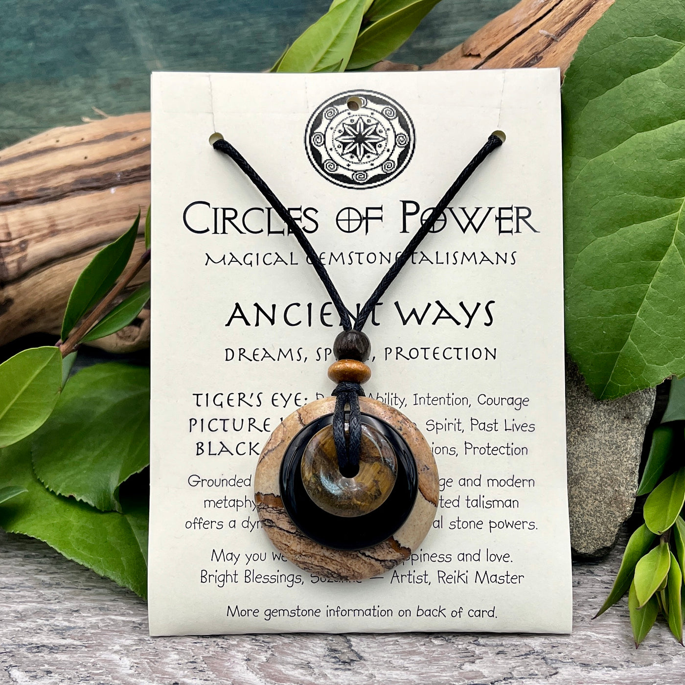 Ancient Ways Circles of Power Necklace Card