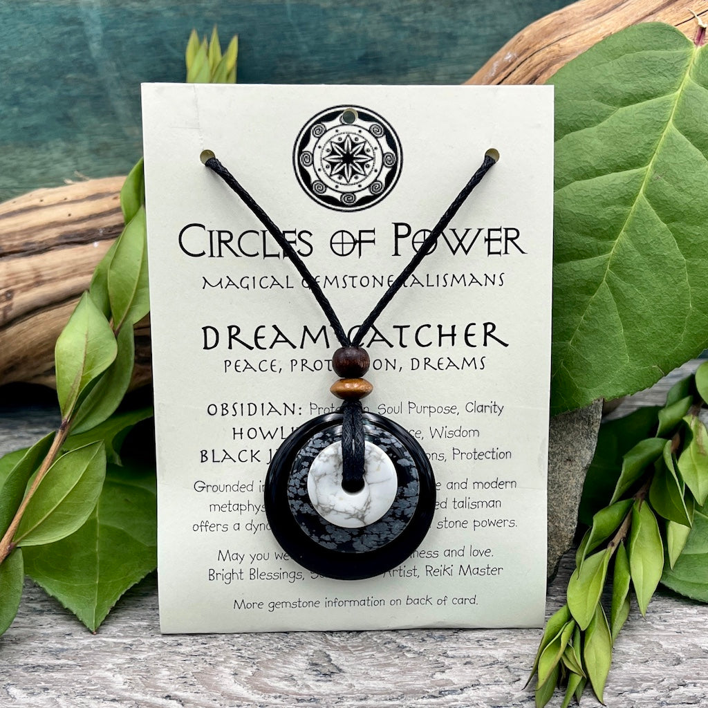 Dream Catcher Circles of Power Necklace card