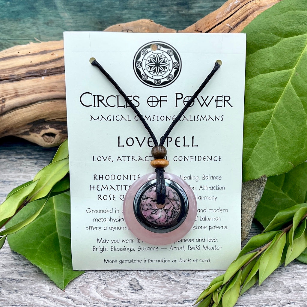 Love Spell Circles of Power Necklace card