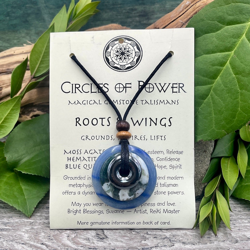 Roots and Wings Circles of Power Necklace card