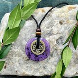 Serenity Kiwi Jasper Necklace - Sacred Earth Amulet