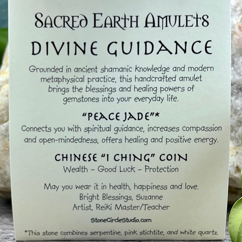 Divine Guidance Peace Jade Sacred Earth Amulet card