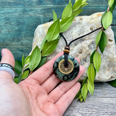 Positive Change Kambaba Jasper Necklace 40mm hand