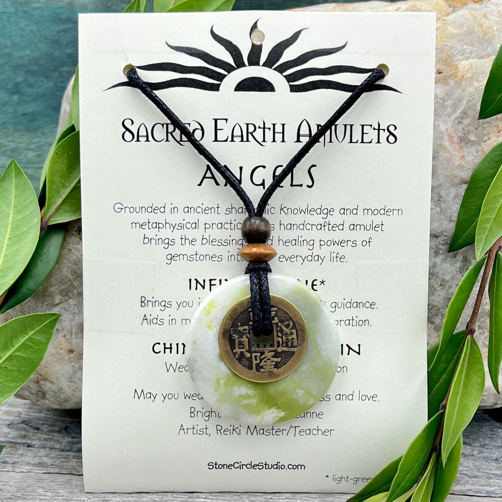 Angels Infinite Stone Necklace Sacred Earth Amulet