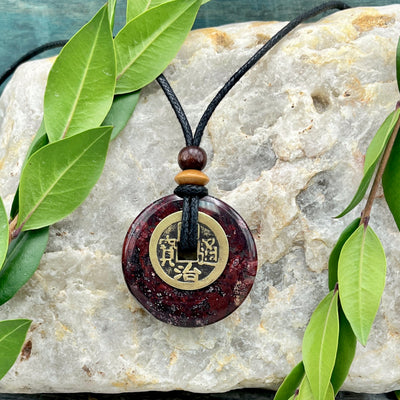 Heart's Desire Poppy Jasper Necklace 40mm