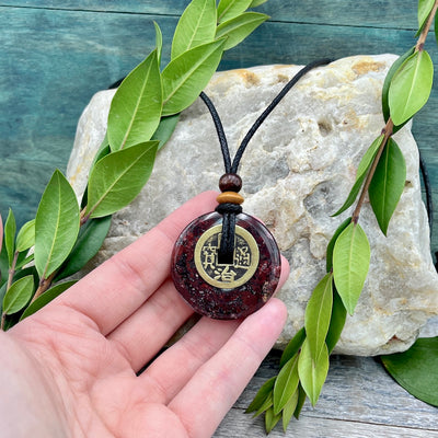 Heart's Desire Poppy Jasper Necklace  hand
